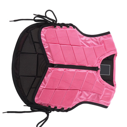 Kids Equestrian Vest Foam Padded Safety Horse Riding Protective Gear Body Protector PinkCS