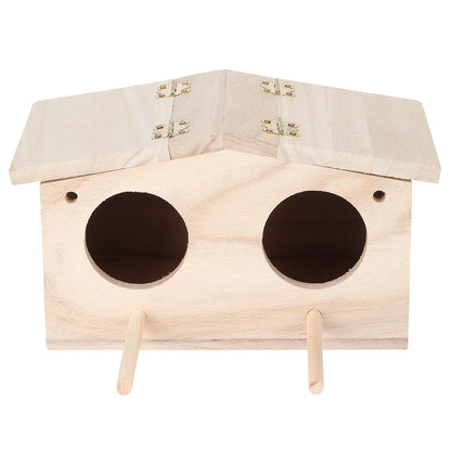 Wooden Pet Bird Nests House Breeding Box Cage Birdhouse Accessories for Parrots Swallows